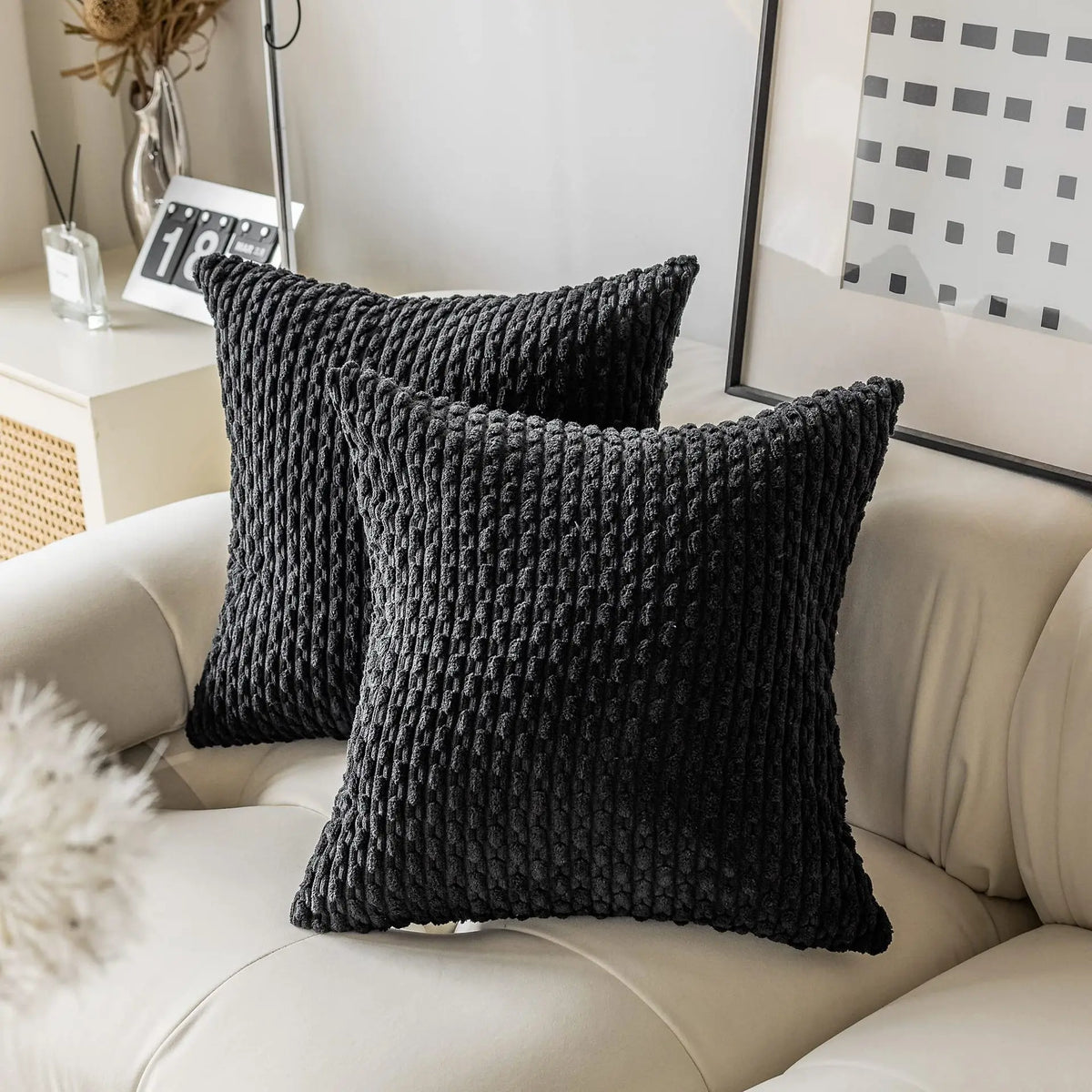 Alba Velvet Knit Cushion Cover - 40 x 40cm Cover Only / Celeste I