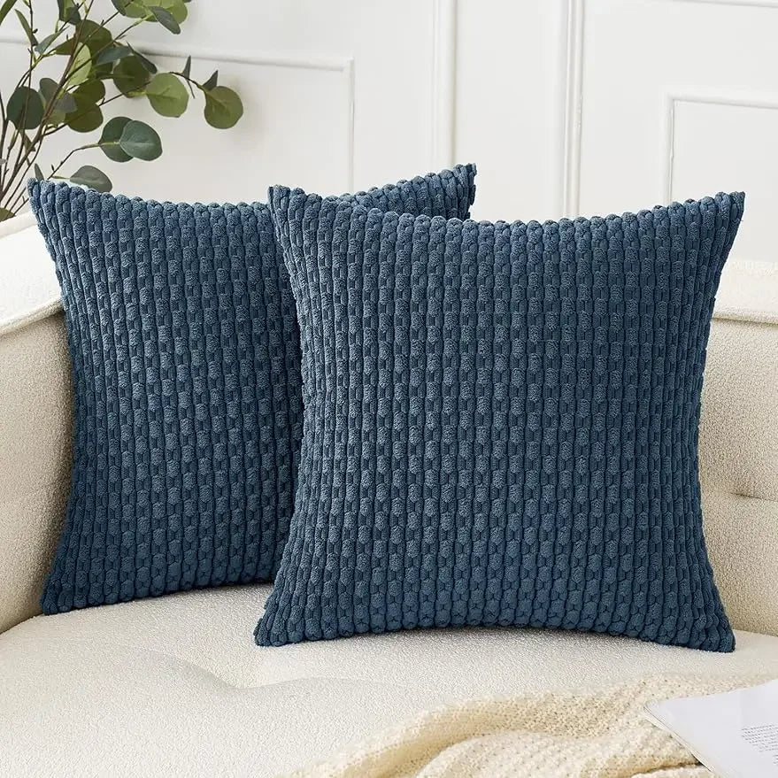 Alba Velvet Knit Cushion Cover - 40 x 40cm Cover Only / Celeste III