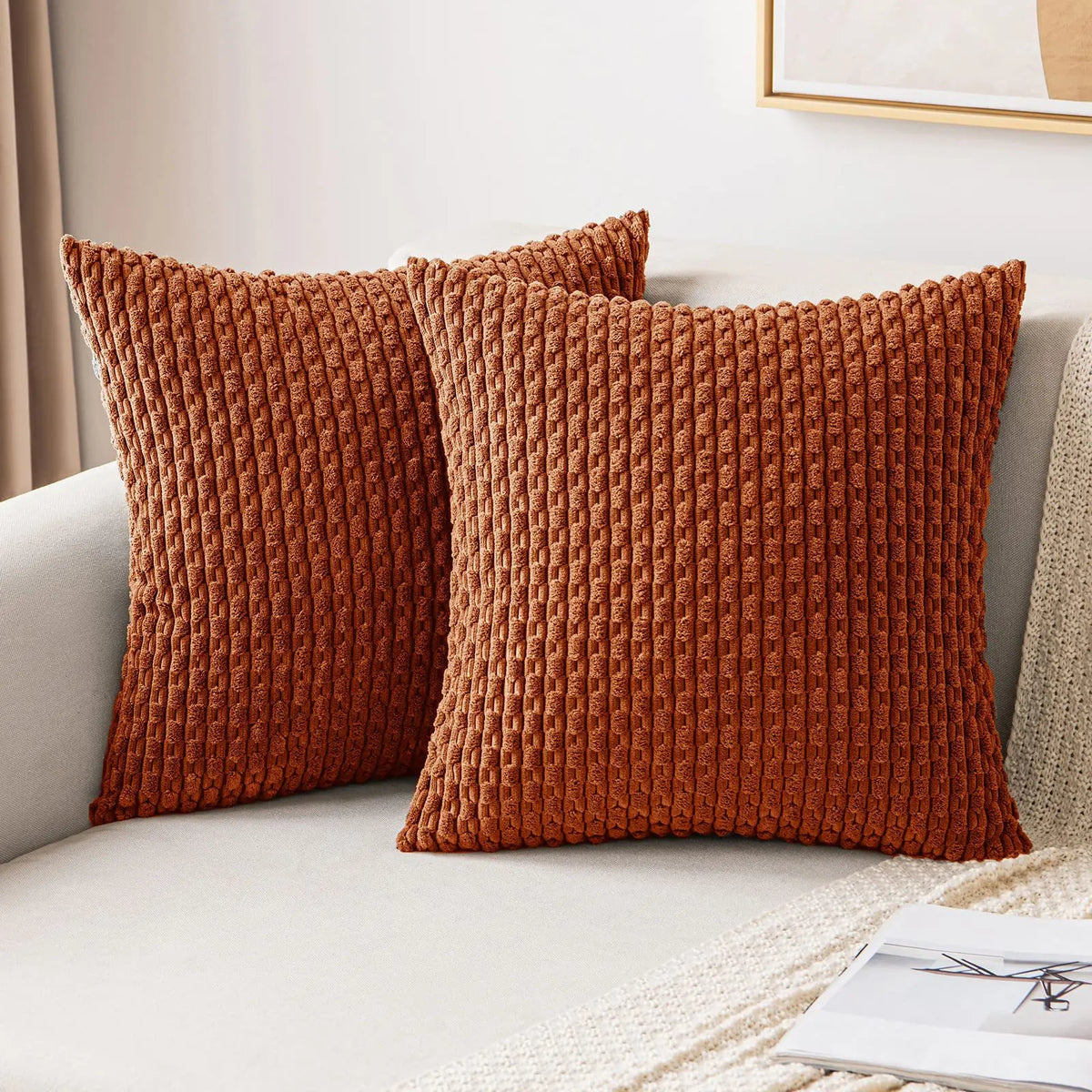 Alba Velvet Knit Cushion Cover - 40 x 40cm Cover Only / Cortina
