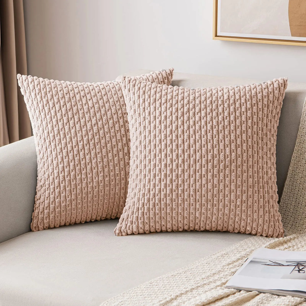 Alba Velvet Knit Cushion Cover - 40 x 40cm Cover Only / Marlow I