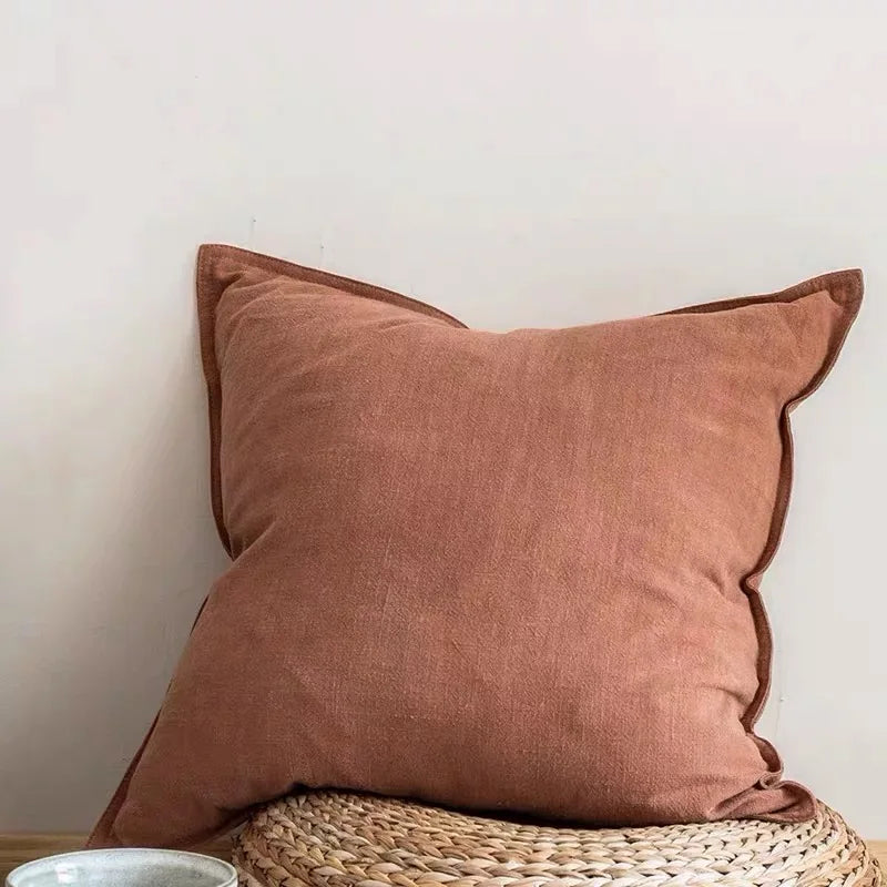 Alder Cotton-Linen Cushion Cover - 30 x 50cm Cover Only / Green