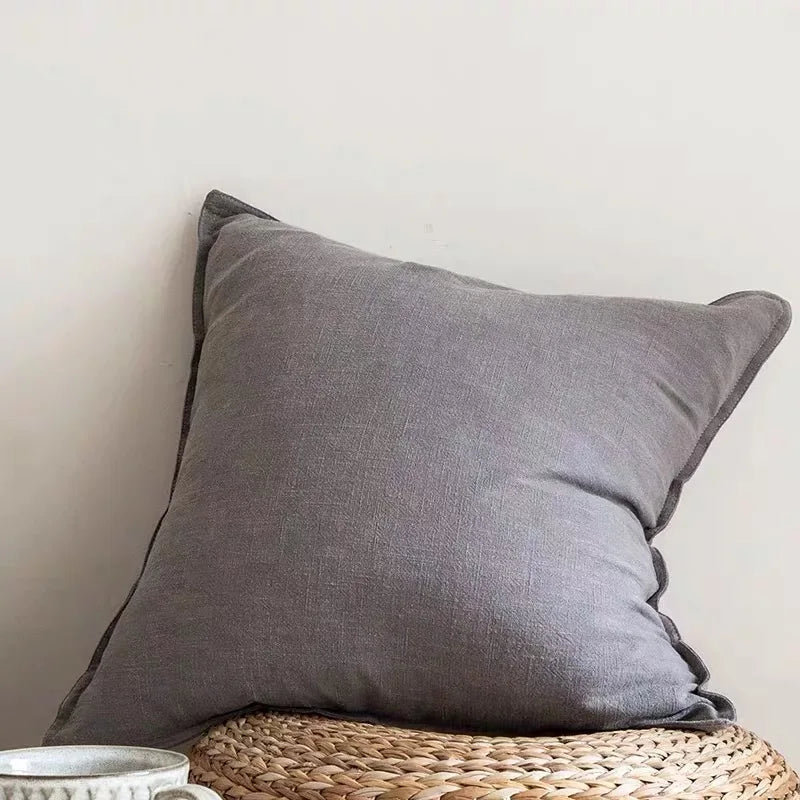 Alder Cotton-Linen Cushion Cover - 30 x 50cm Cover Only / Light Grey