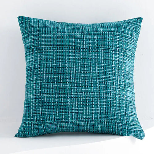Alder Cotton-Linen Cushion Cover - 45 x 45cm Cover Only / Green