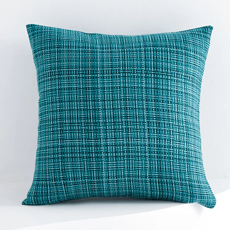 Alder Cotton-Linen Cushion Cover - 45 x 45cm Cover Only / Green