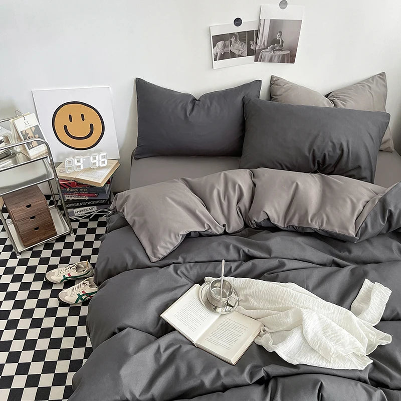 Arden Cotton Duvet Cover Set - Double / Monolith Wisteria