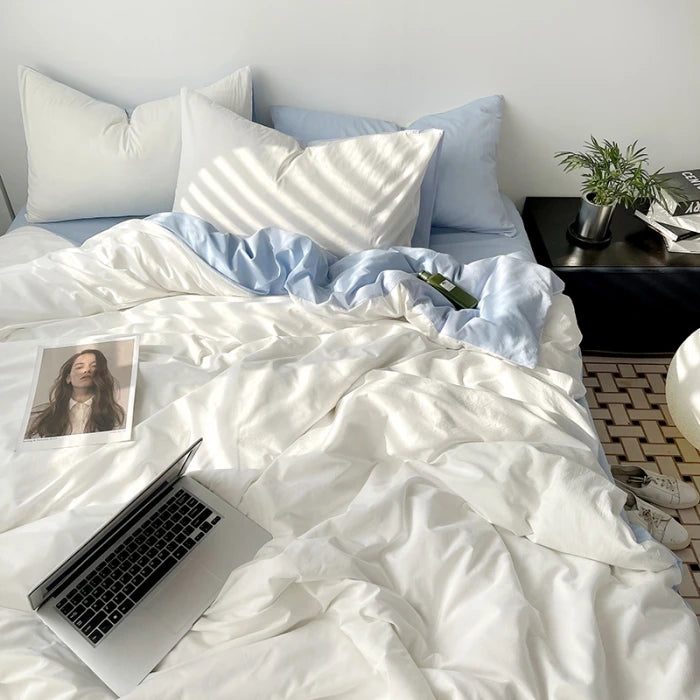 Arden Cotton Duvet Cover Set - Double / Nocturne Pimlico