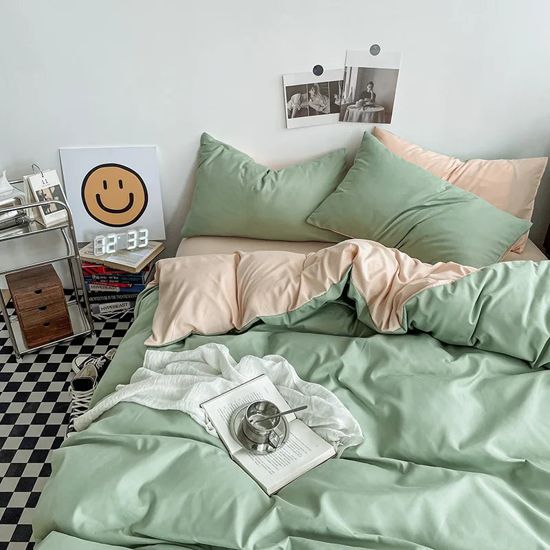 Arden Cotton Duvet Cover Set - Double / Opaline Vesper