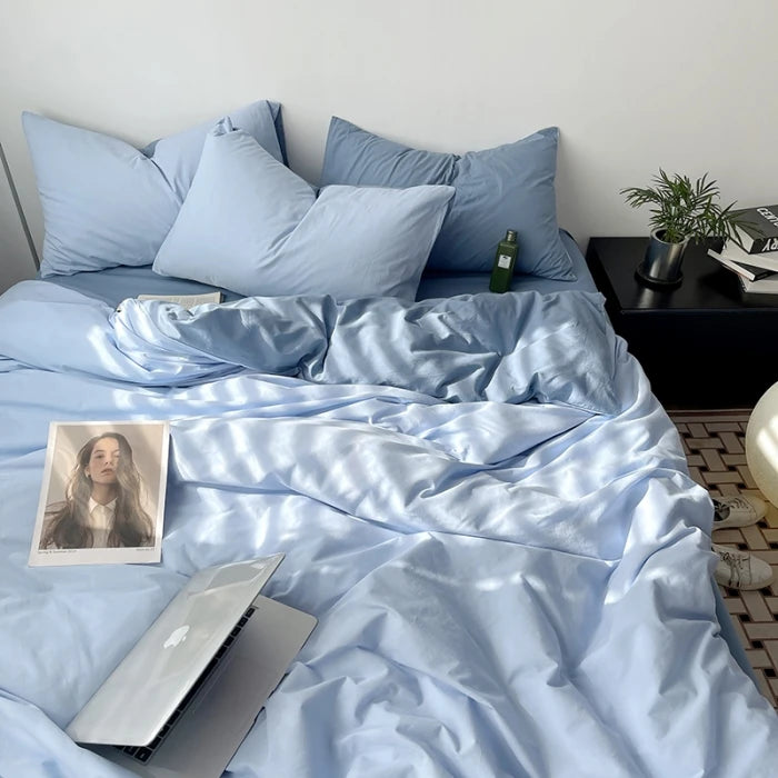 Arden Cotton Duvet Cover Set - Double / Verlain