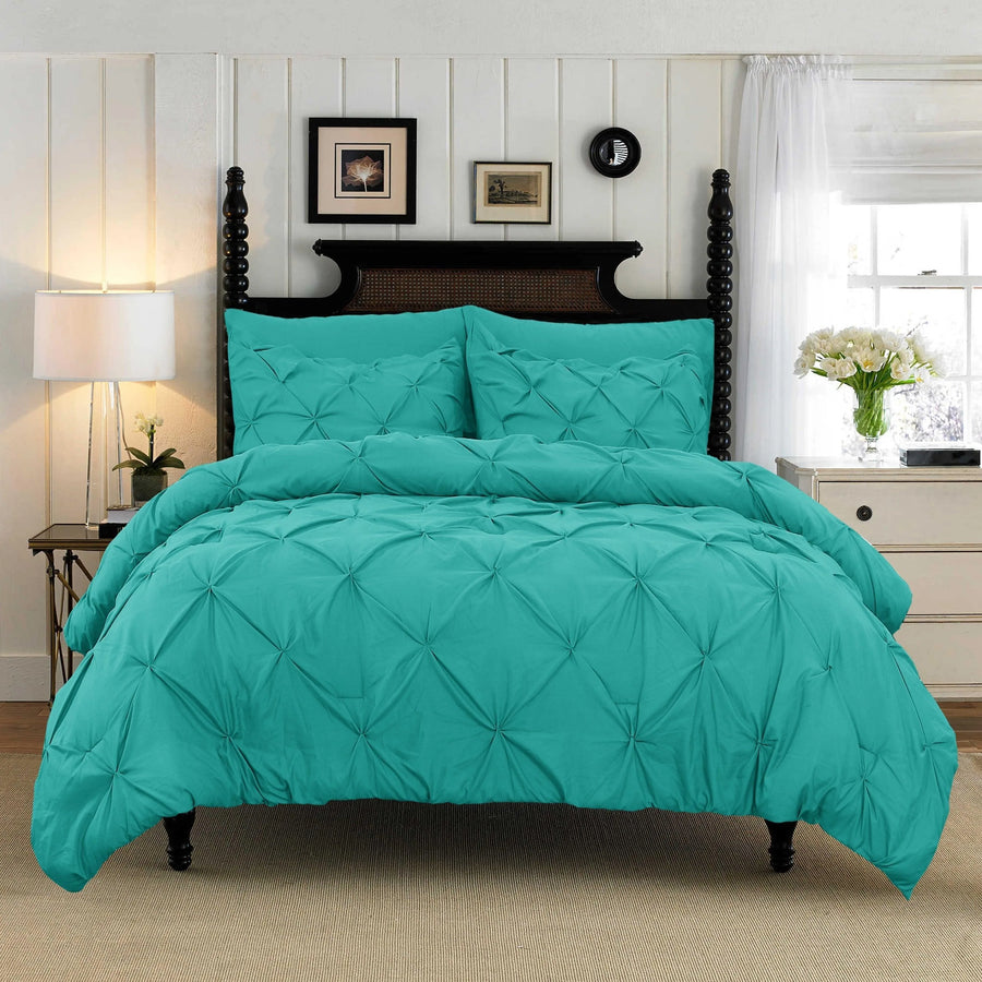 Ashby Cotton Pinch Pleat Duvet Cover Set - UK Single / Portofino Atelier