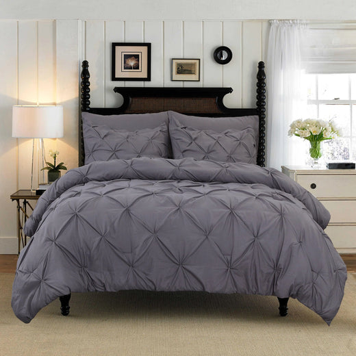 Ashby Cotton Pinch Pleat Duvet Cover Set - UK Single / Varcion Belle
