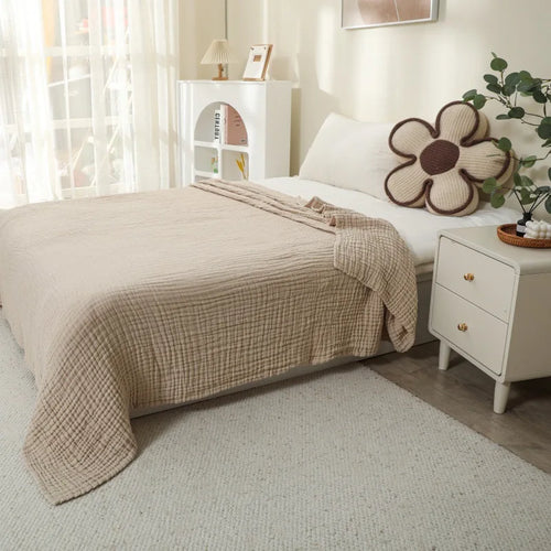 Aspen Cotton Throw - 130 x 150cm / Beige