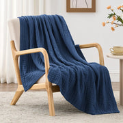 Aspen Cotton Throw - 130 x 150cm / Dark Blue