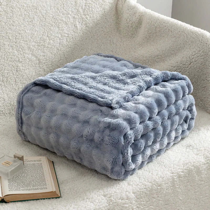 Aspen Faux Fur Knit Throw - 100 x 150cm / Claridge