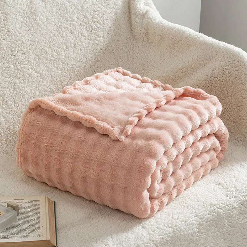 Aspen Faux Fur Knit Throw - 100 x 150cm / Tivoli I