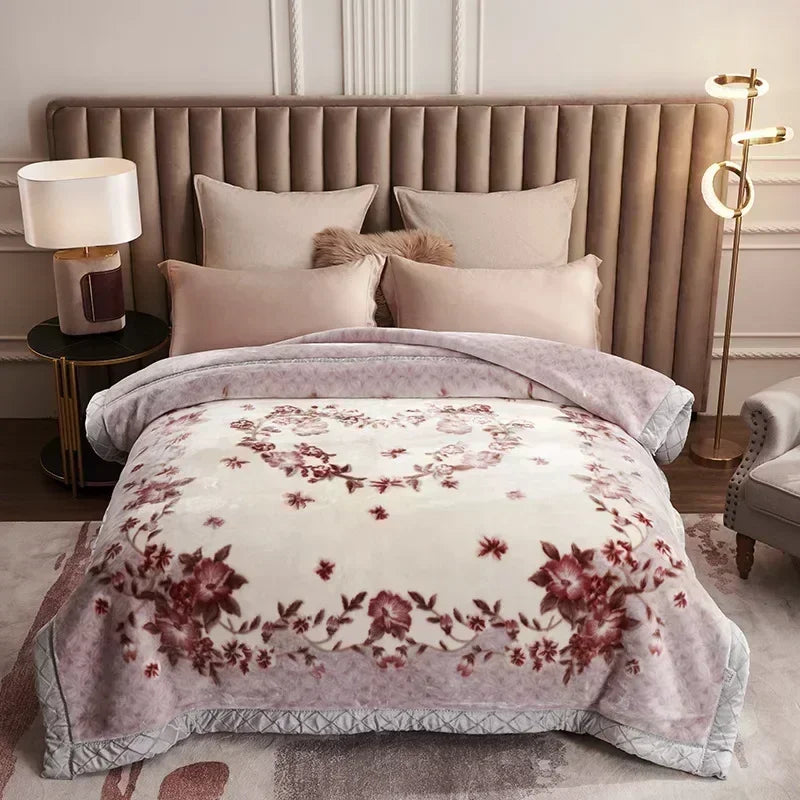 Aspen Plush Fleece Blanket - 150 x 200cm / Plum