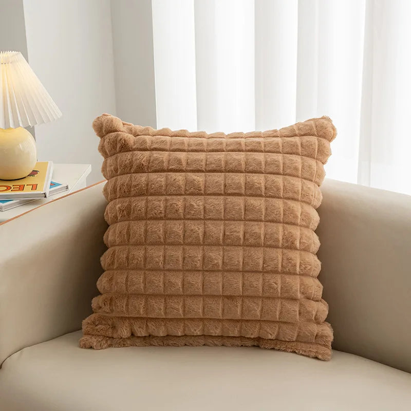 Astoria Faux Fur Cushion Cover - 45 x 45cm Cover Only / Caldera