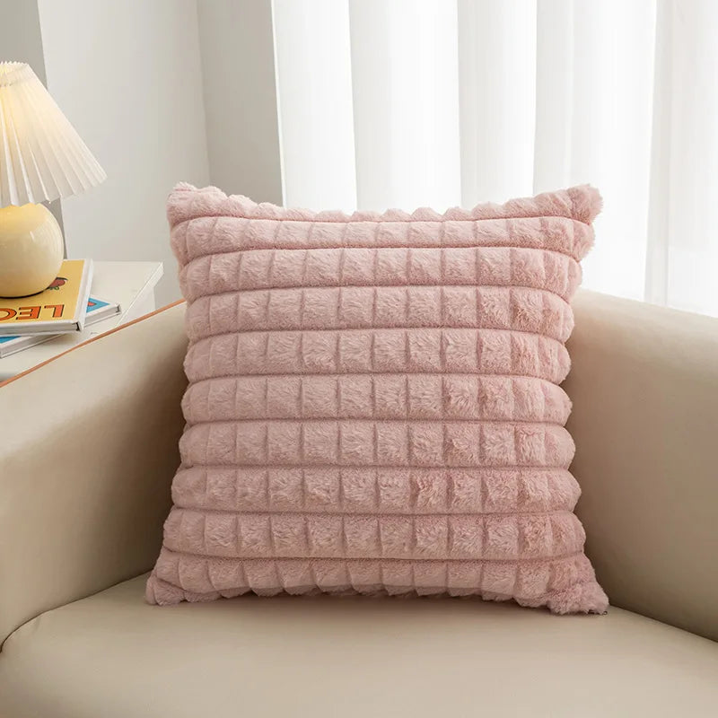 Astoria Faux Fur Cushion Cover - 45 x 45cm Cover Only / Celeste