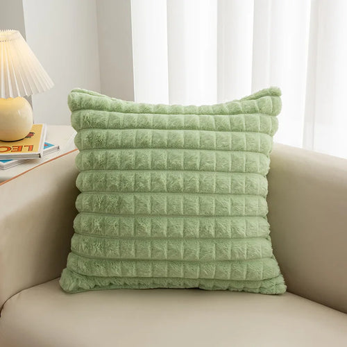 Astoria Faux Fur Cushion Cover - 45 x 45cm Cover Only / Green