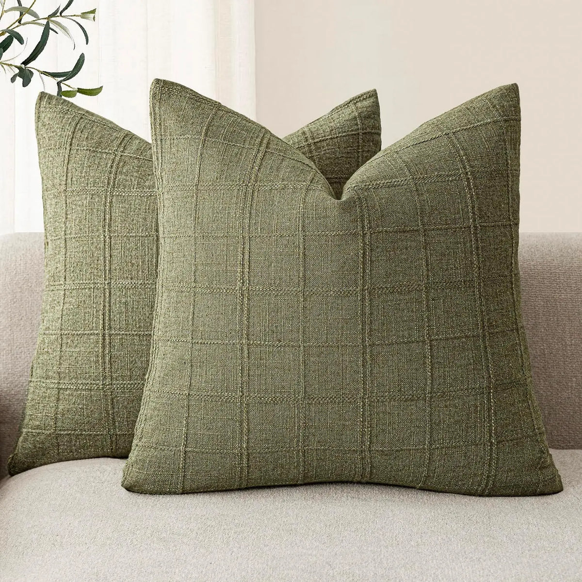 Atelier Linen Embroidered Cushion Cover - 40 x 40cm Cover Only / Arcade Vale