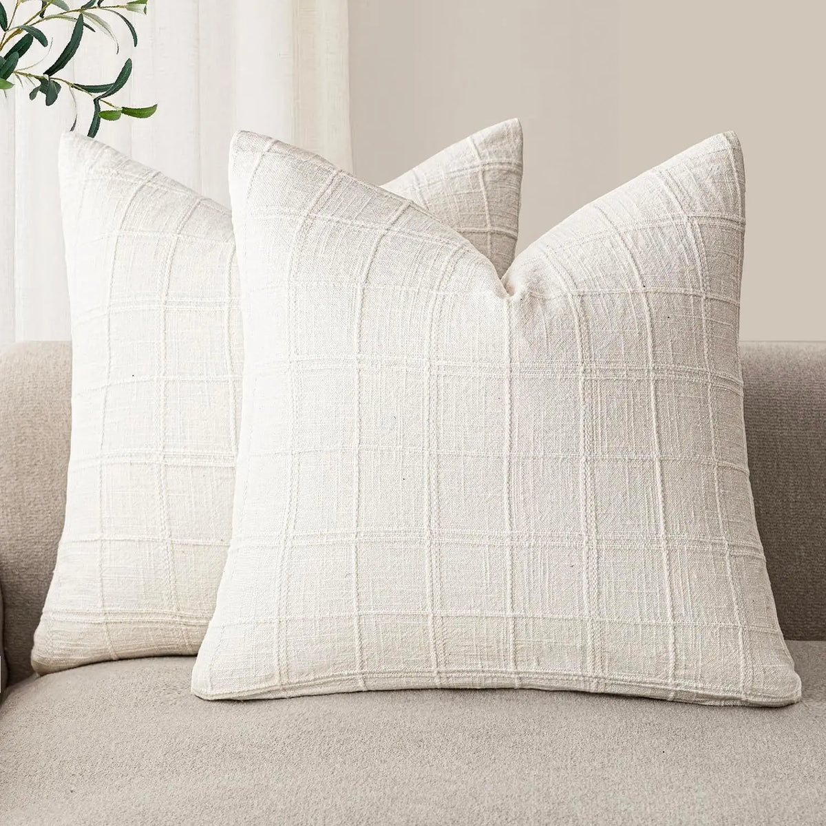 Atelier Linen Embroidered Cushion Cover - 40 x 40cm Cover Only / Belgravia Rive
