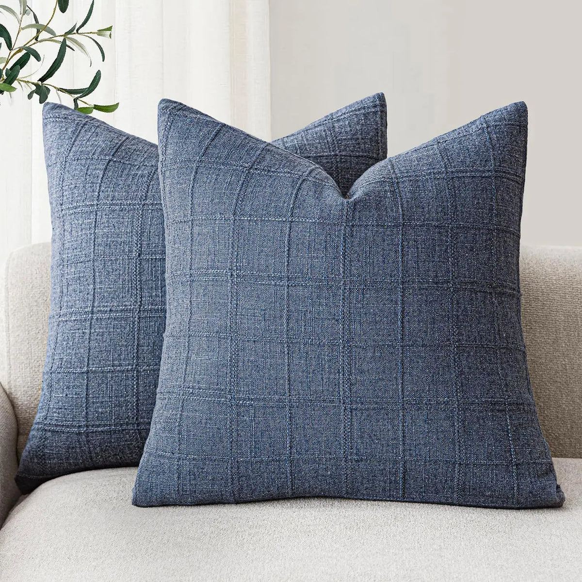 Atelier Linen Embroidered Cushion Cover - 40 x 40cm Cover Only / Bellora Eden