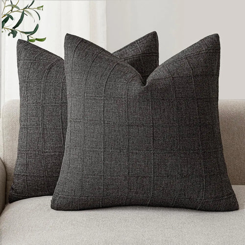 Atelier Linen Embroidered Cushion Cover - 40 x 40cm Cover Only / Florin Atelier