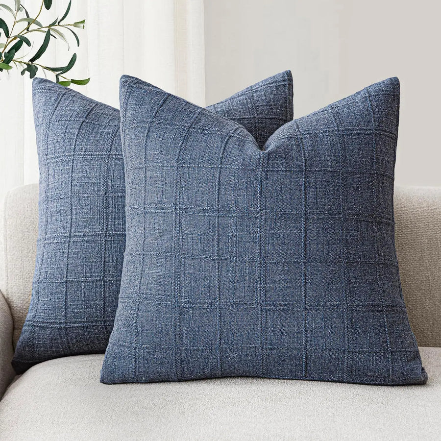 Atelier Linen Embroidered Cushion Cover - 40 x 40cm Cover Only / Orlane Belle