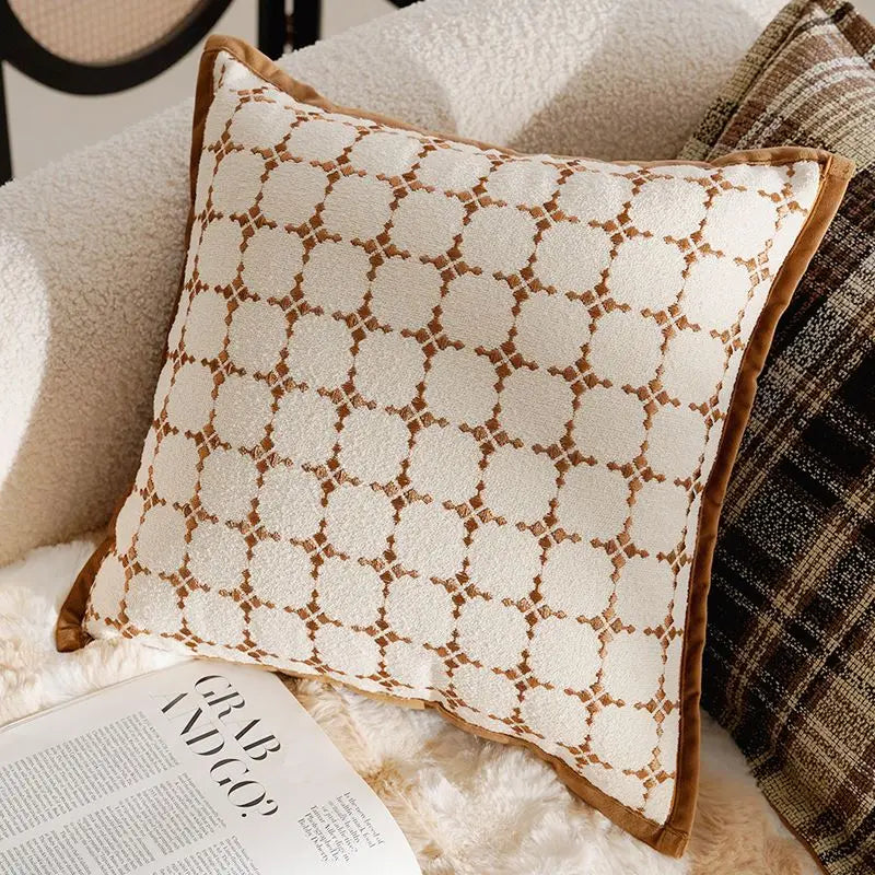 Aurelia Chenille Embroidered Cushion Cover - 45 x 45cm Cover Only / Celeste