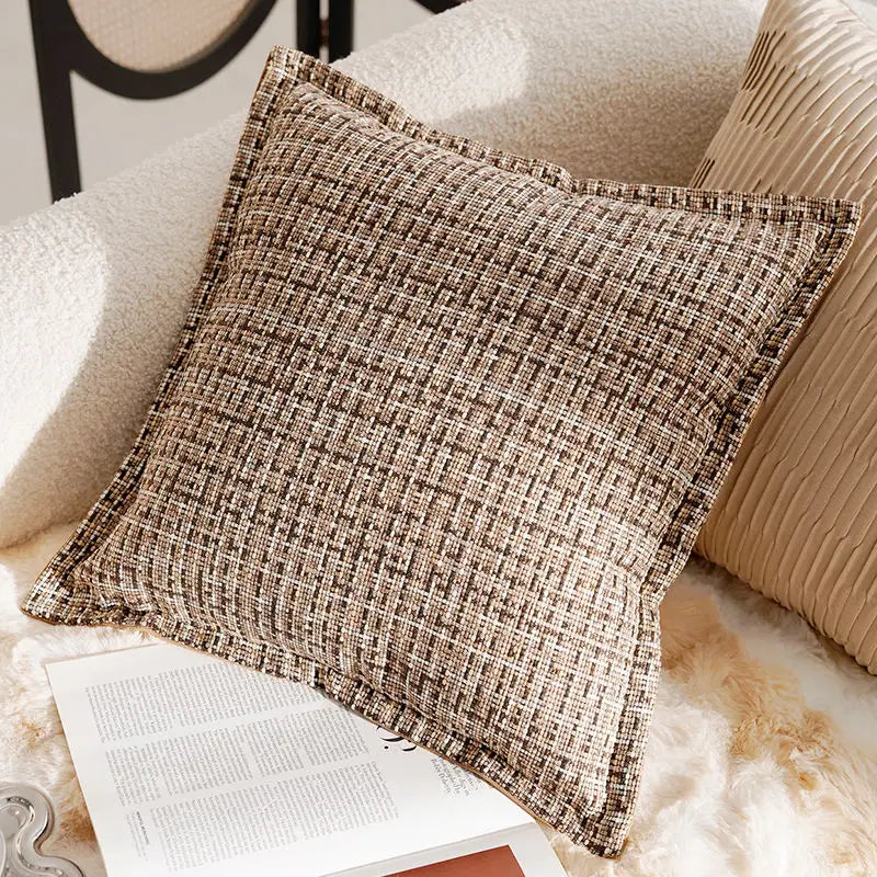 Aurelia Chenille Embroidered Cushion Cover - 45 x 45cm Cover Only / Celeste II