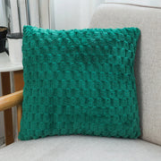 Aveline Faux Fur Cushion Cover - 43 x 43cm Cover Only / Dark Green