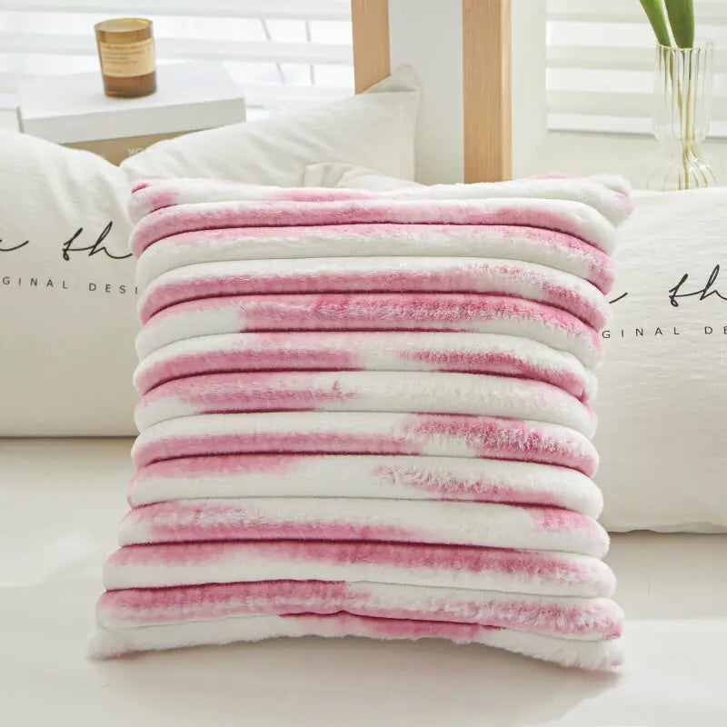 Aveline Faux Fur Stripe Cushion Cover - 45 x 45cm / Astoria Maison