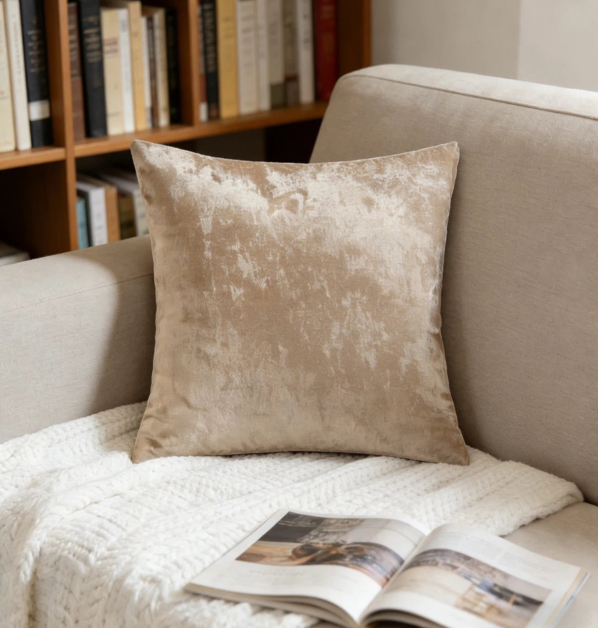Aveline Velvet Cushion Cover - 45 x 45cm Cover Only / Claridge