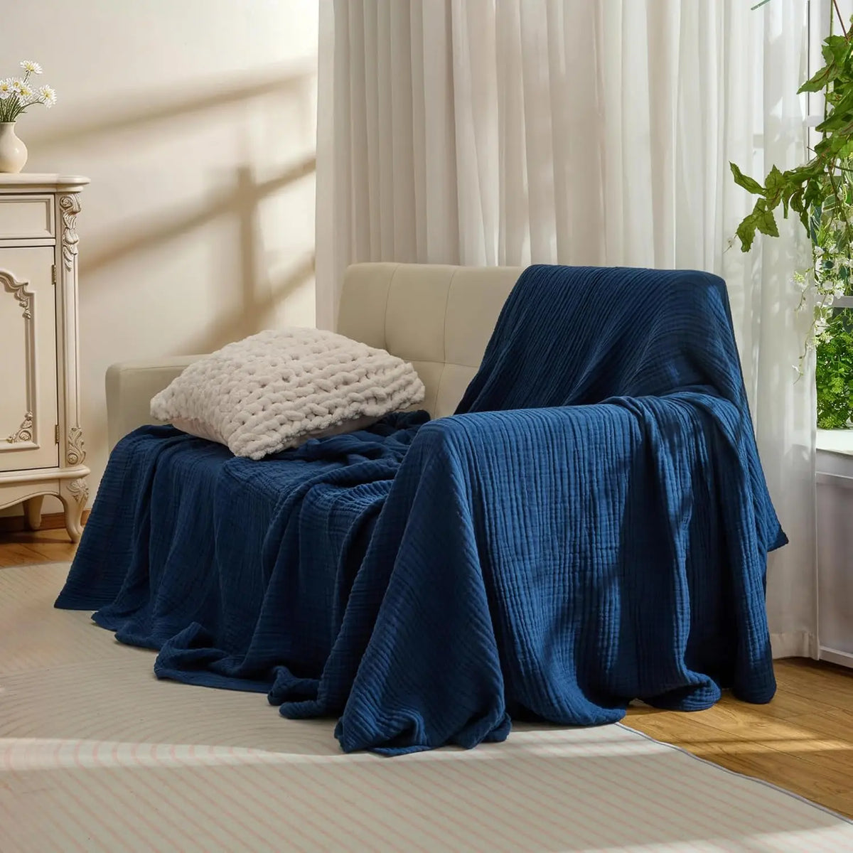 Avon Cotton Knit Throw - 130 x 150cm / Lucerne