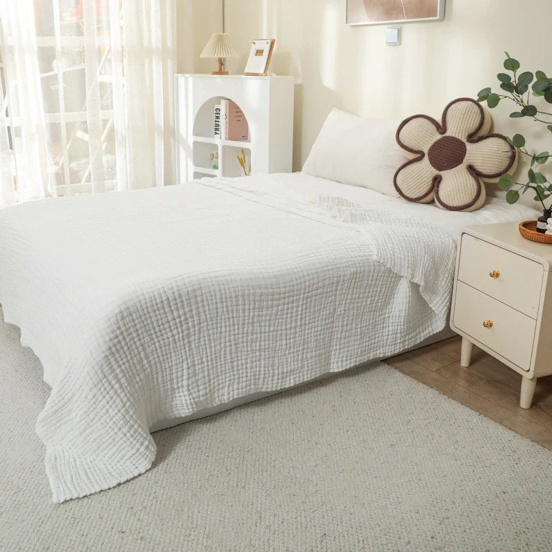 Battilo 100% Cotton Muslin Throw Blanket - 130 x 150cm / Bellora Maison