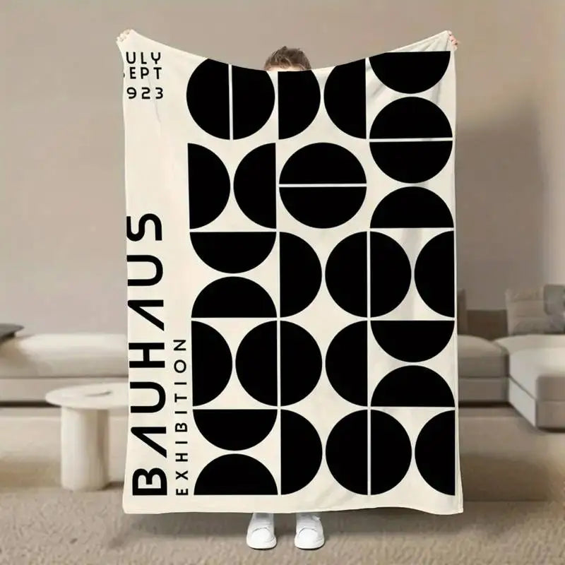 Bauhaus Geometric Throw - 150 x 130cm / Caldera