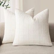 Bayswater Linen Check Cushion Cover - 40 x 40cm Cover Only / Belgravia Rive