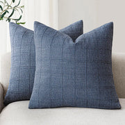 Bayswater Linen Check Cushion Cover - 40 x 40cm Cover Only / Bellora Eden