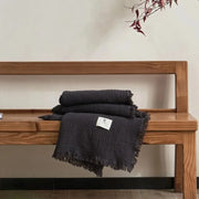 Beacon Cotton Tassel Throw - 130 x 170cm / Yellow