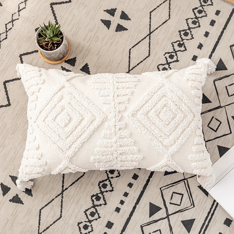 Beaumont Cotton-Linen Embroidered Cushion Cover - Marlow / 30 x 50cm Cover Only