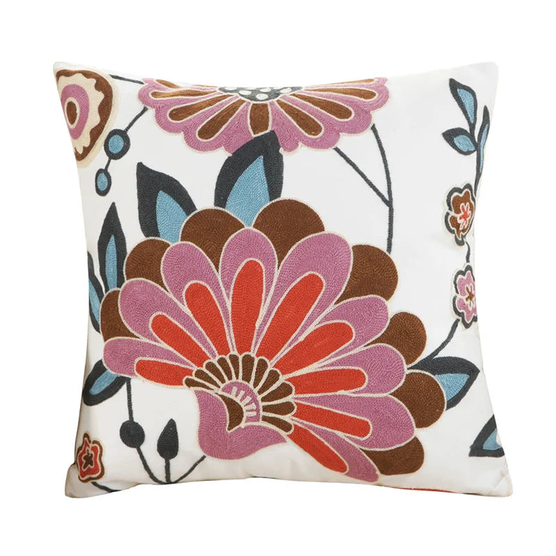 Beaumont Embroidered Cushion Cover - 45 x 45cm Cover Only / Florin 2