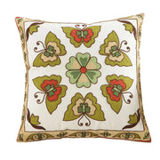 Beaumont Soft-Touch Embroidered Cushion Cover - 45 x 45cm Cover Only / Deep Green