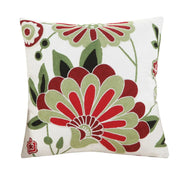 Beaumont Soft-Touch Embroidered Cushion Cover - 45 x 45cm Cover Only / Emerald Green