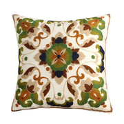 Beaumont Soft-Touch Embroidered Cushion Cover - 45 x 45cm Cover Only / Light Green