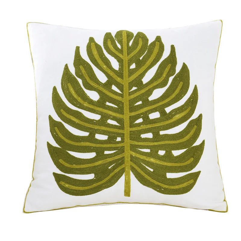 Beaumont Soft-Touch Embroidered Cushion Cover - 45 x 45cm Cover Only / Rose Red