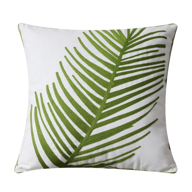 Beaumont Soft-Touch Embroidered Cushion Cover - 45 x 45cm Cover Only / Silver