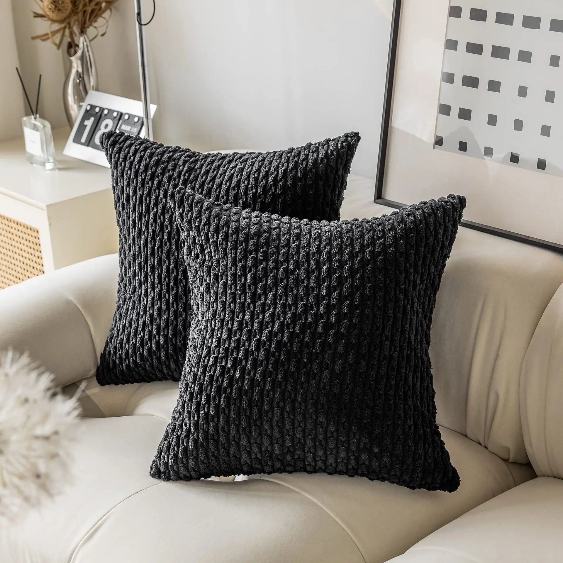 Bellagio Soft-Touch Cushion Cover - 40 x 40cm Cover Only / Light Yellow