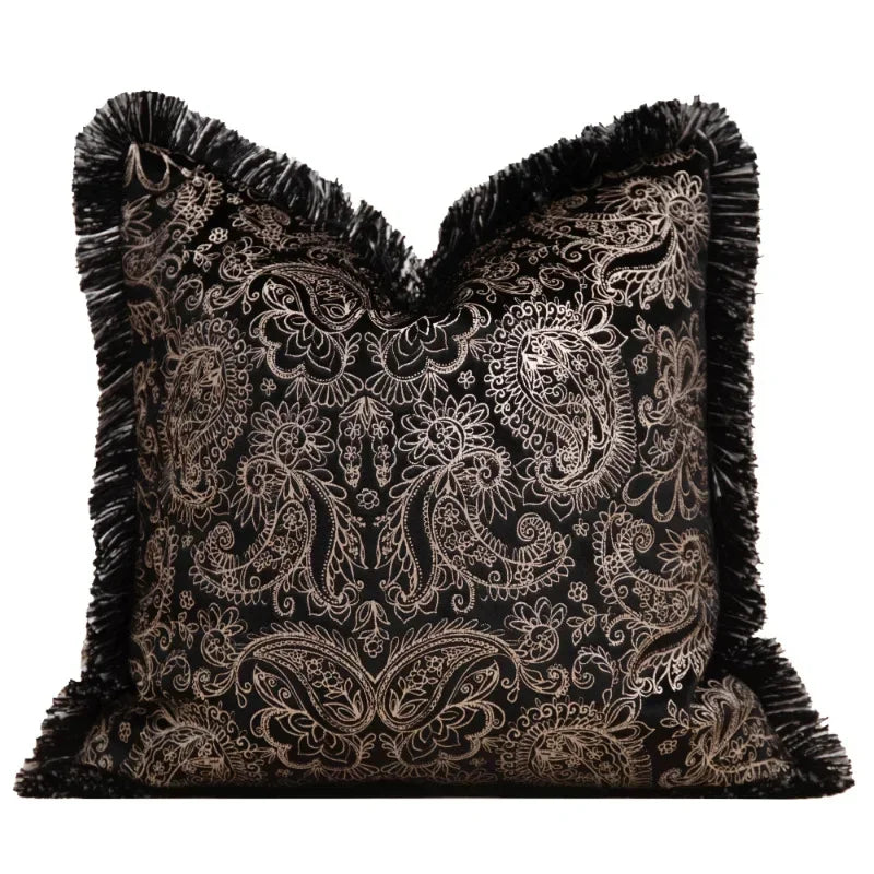 Belmont Chenille Embroidered Cushion Cover - Beige