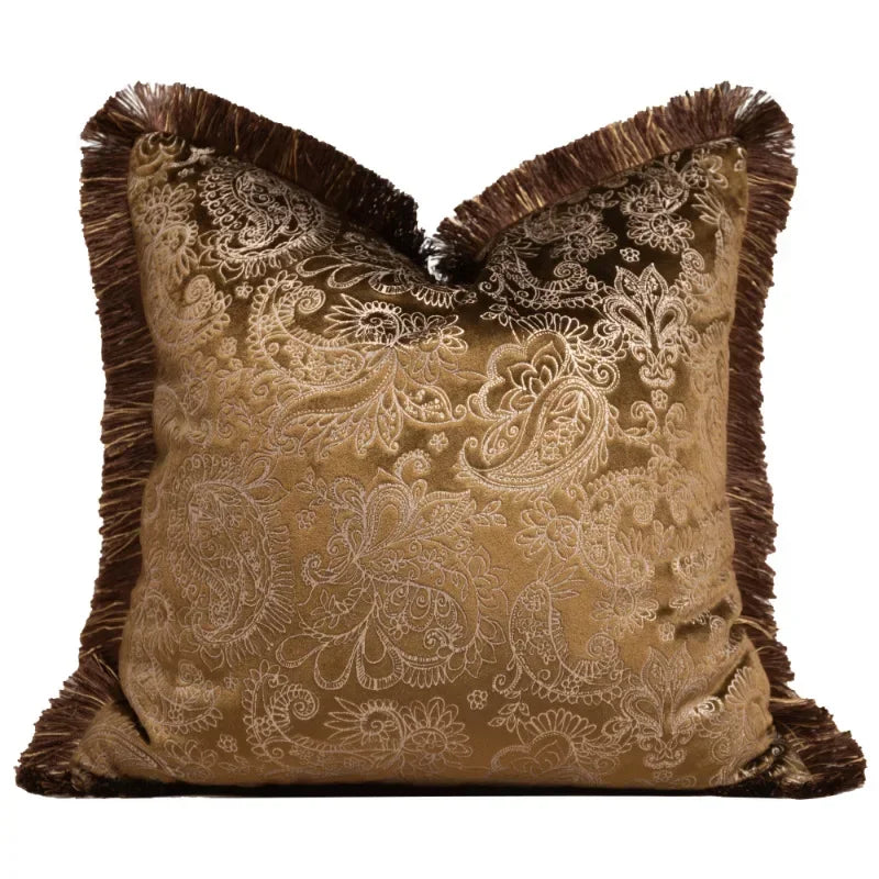 Belmont Chenille Embroidered Cushion Cover - Black