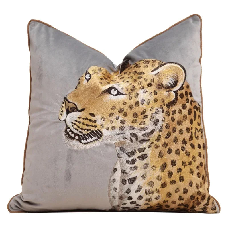 Belmont Chenille Embroidered Cushion Cover - Green
