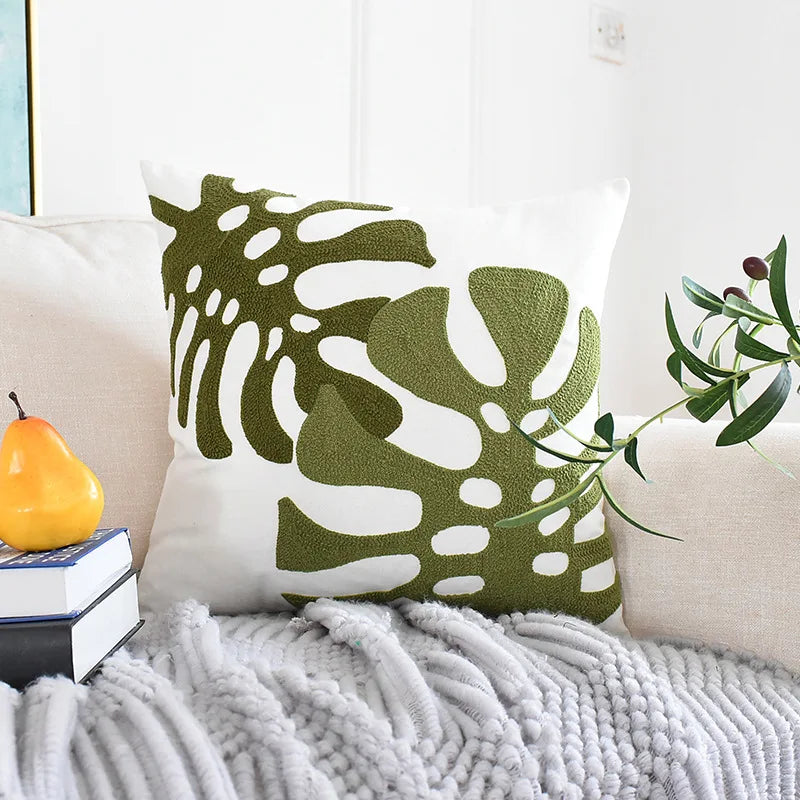 Belmont Cotton Embroidered Cushion Cover - 45 x 45cm Cover Only / Ashby Loom